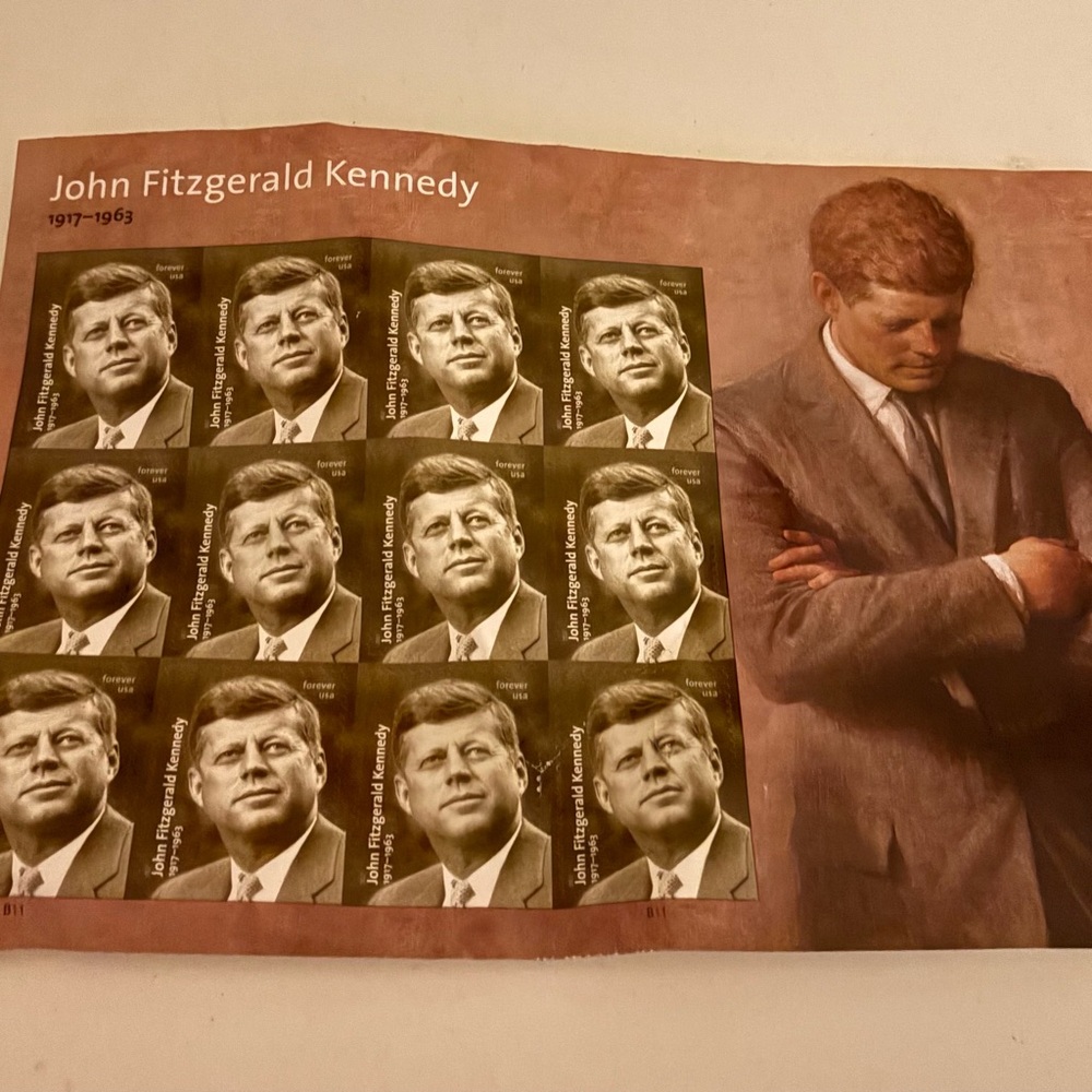 John F. Kennedy Commemorative Sheet of 12 Forever Stamps 2017